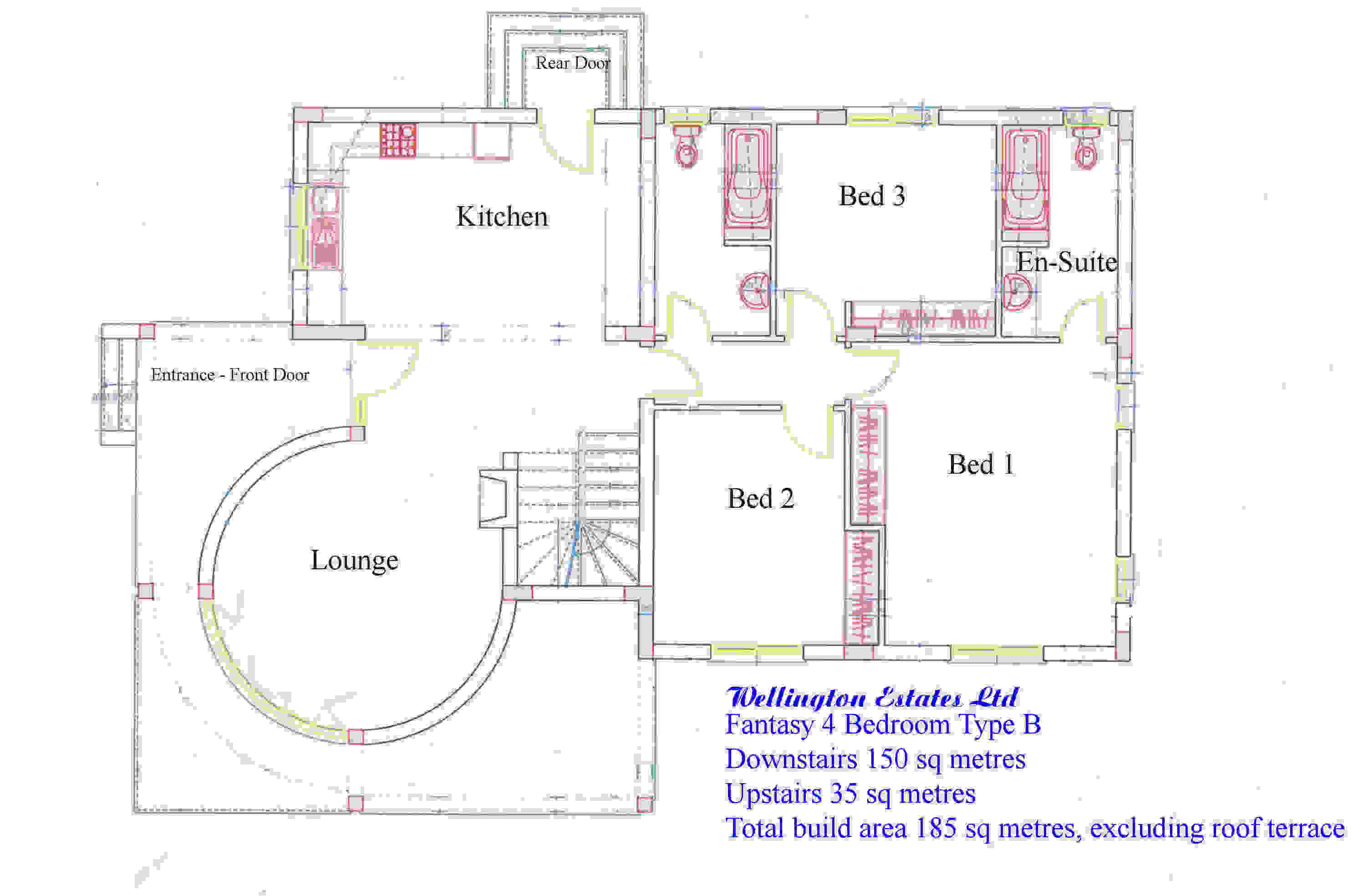 Fantasy Tower 4 Bedroom Bungalow Ground Floor Plan